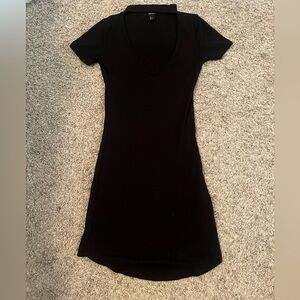 Black mini dress- I am 5’1 for reference. It has a neck choker thing attached